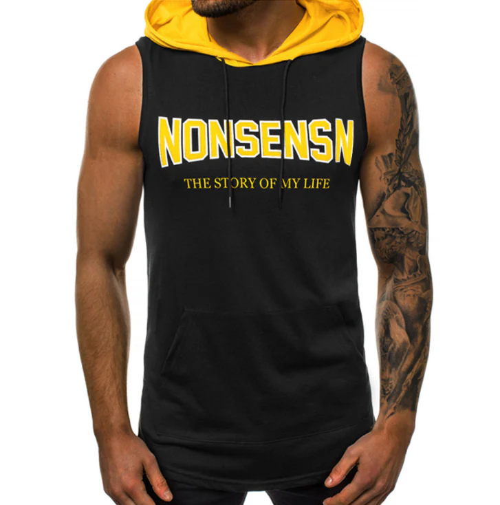 Ärmelloses Sport Herren Tank Top mit Kapuze - Image 5