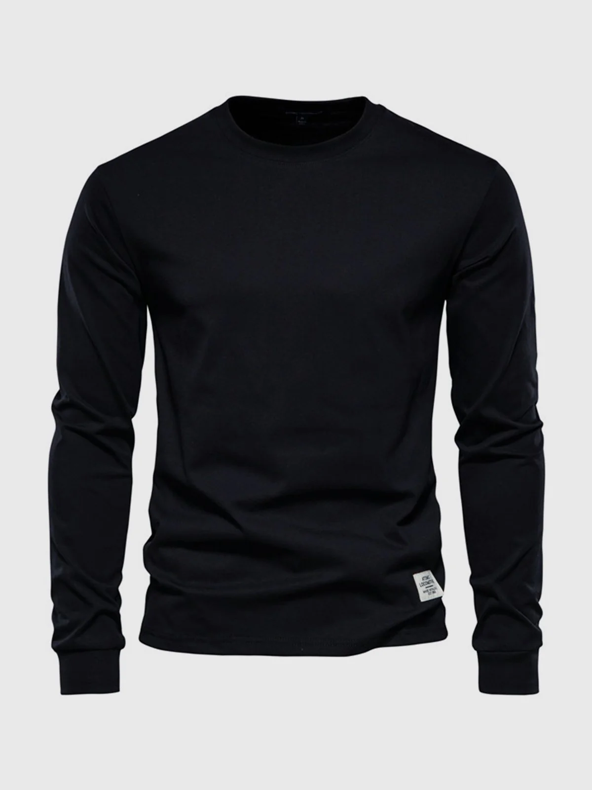 Herren Baumwoll-Langarmshirt mit Rundhalsausschnitt - Image 13