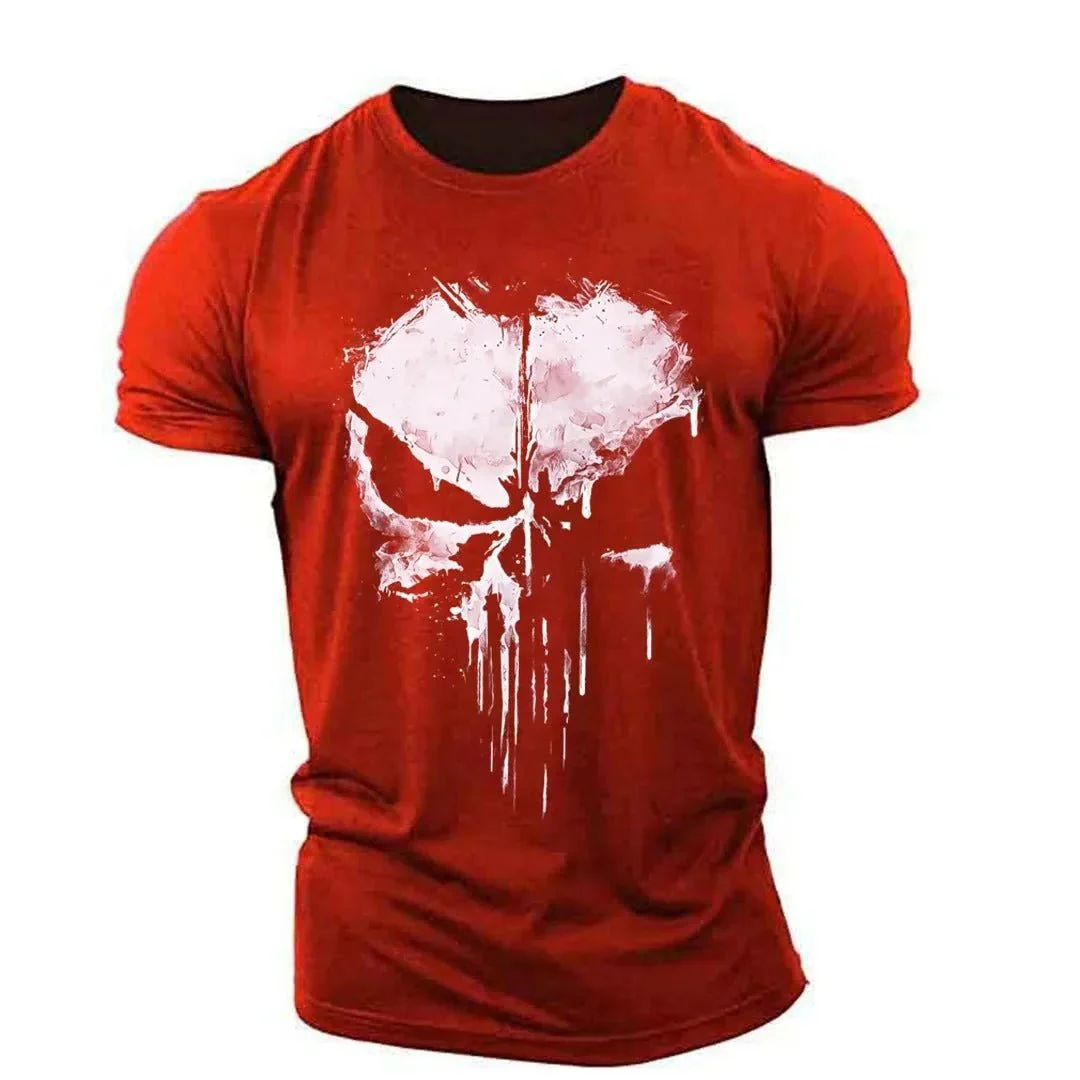 Herren Totenkopf T-Shirt  - Rundhals - Image 6