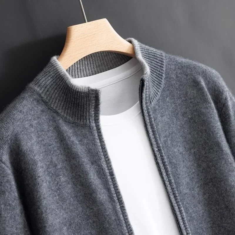 Herren Cashmere Zip Jacke Warm & Elegant - Image 4