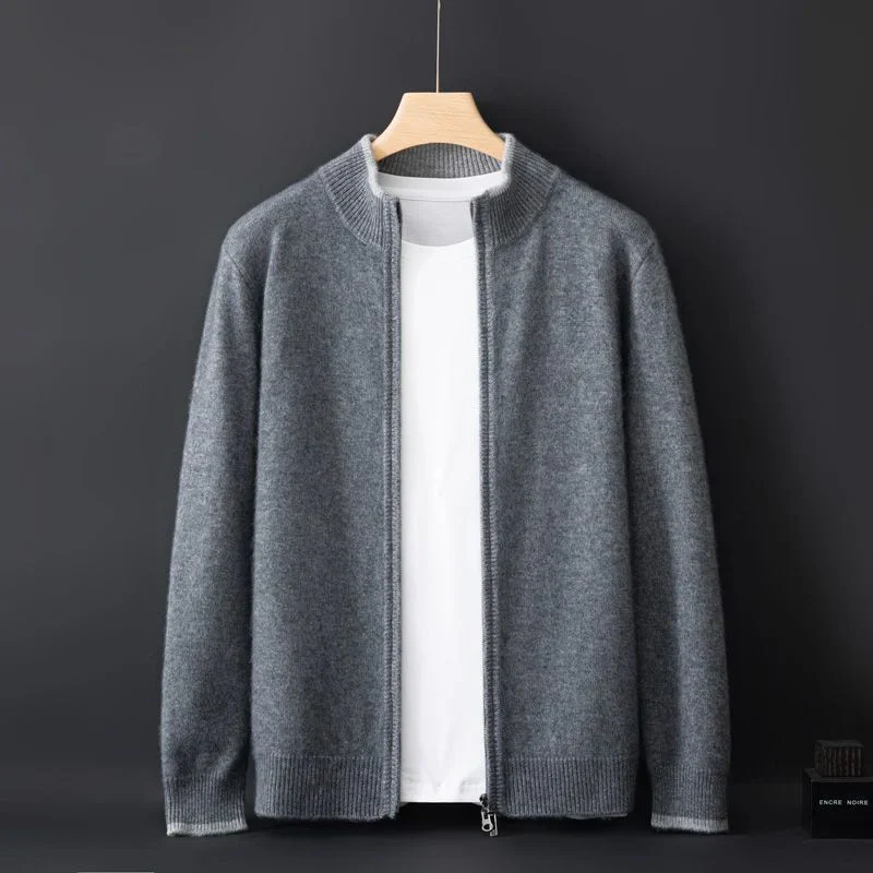 Herren Cashmere Zip Jacke Warm & Elegant - Image 5