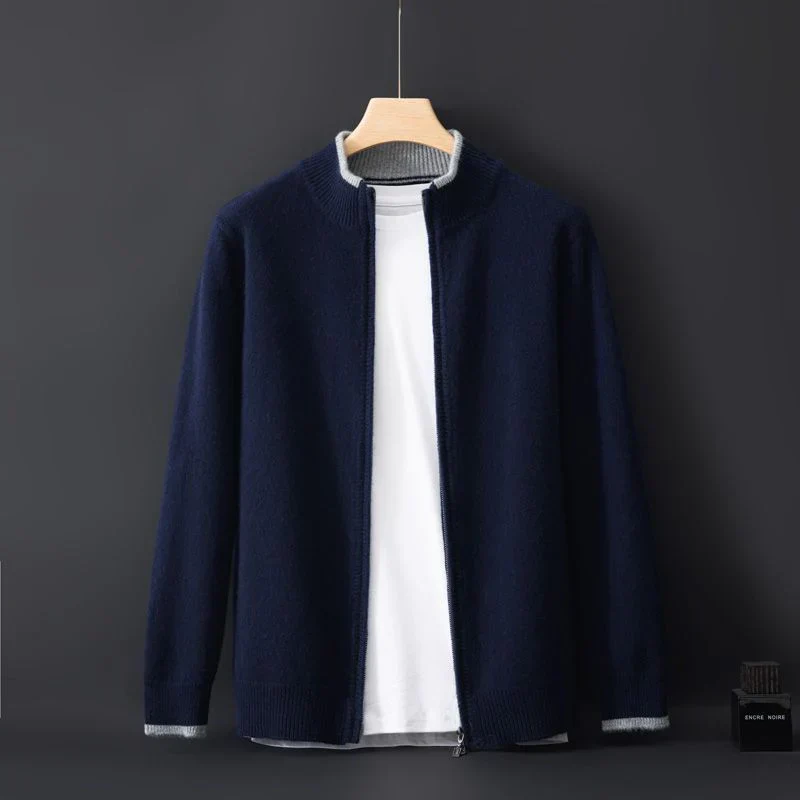 Herren Cashmere Zip Jacke Warm & Elegant - Image 7