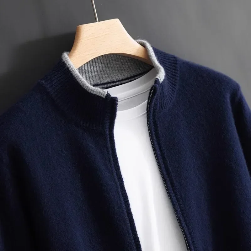 Herren Cashmere Zip Jacke Warm & Elegant - Image 8