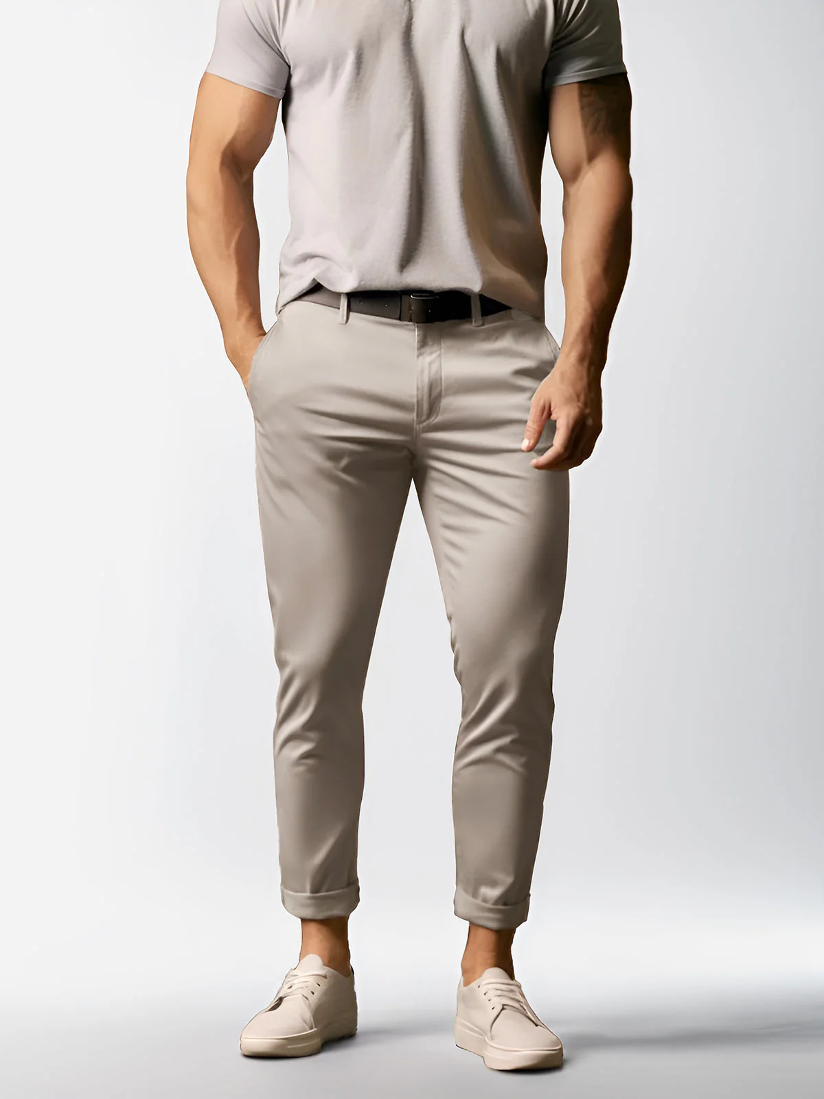 Hochwertige, dehnbare Herren-Chino-Hose aus pflegeleichtem Baumwoll-Mischgewebe - Image 4