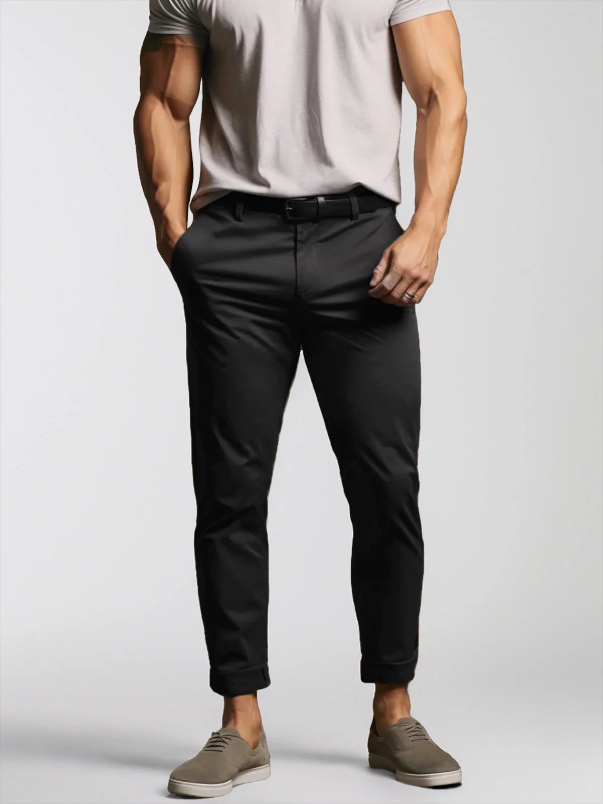 Hochwertige, dehnbare Herren-Chino-Hose aus pflegeleichtem Baumwoll-Mischgewebe - Image 5