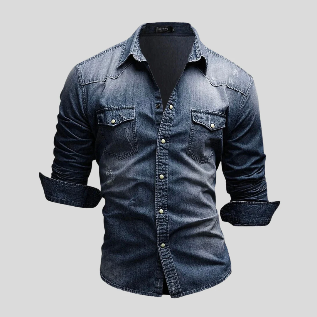 Komfortables Herren Jeans Hemd - Slim Fit - Image 2