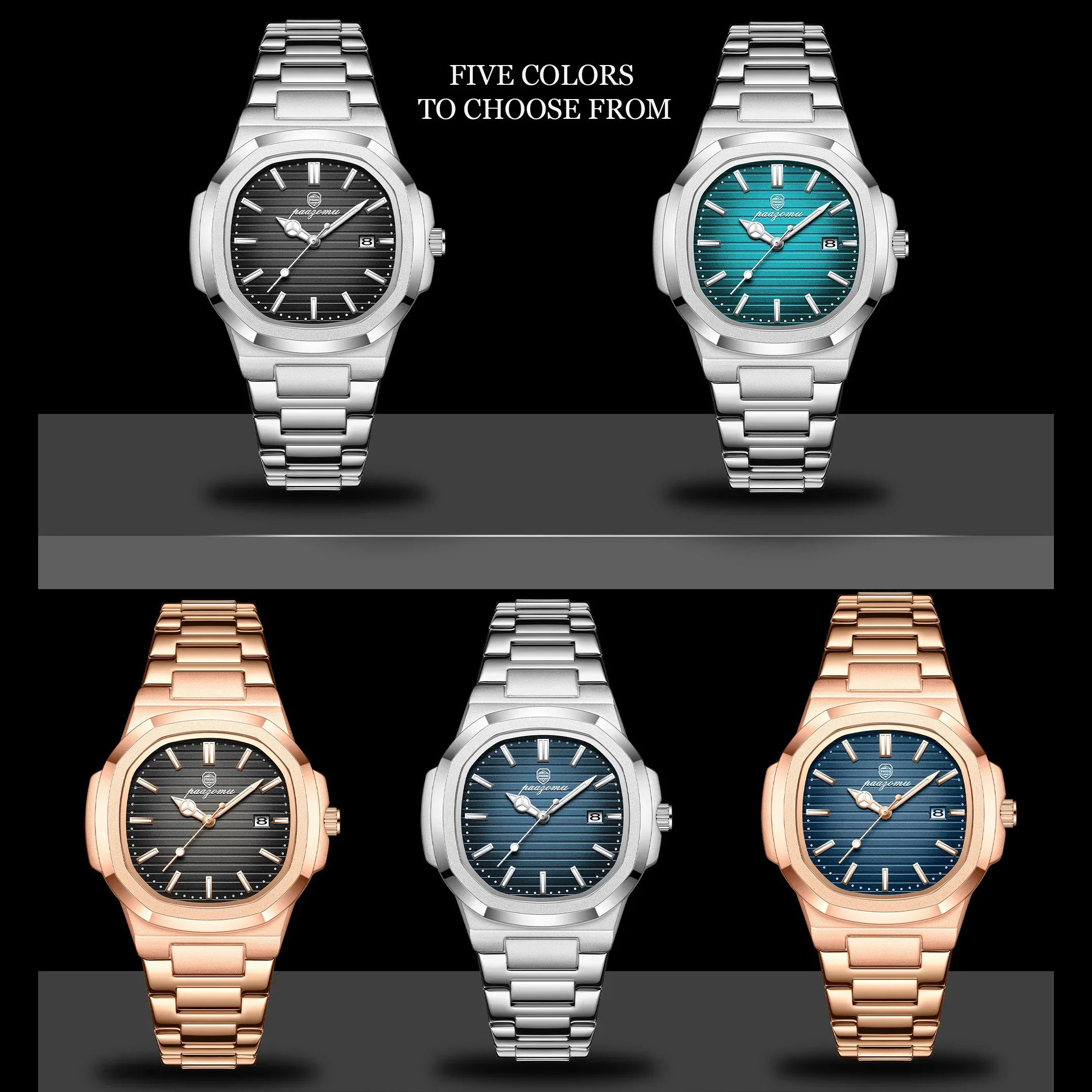Elegante Herren Edelstahl Armbanduhr - Image 4
