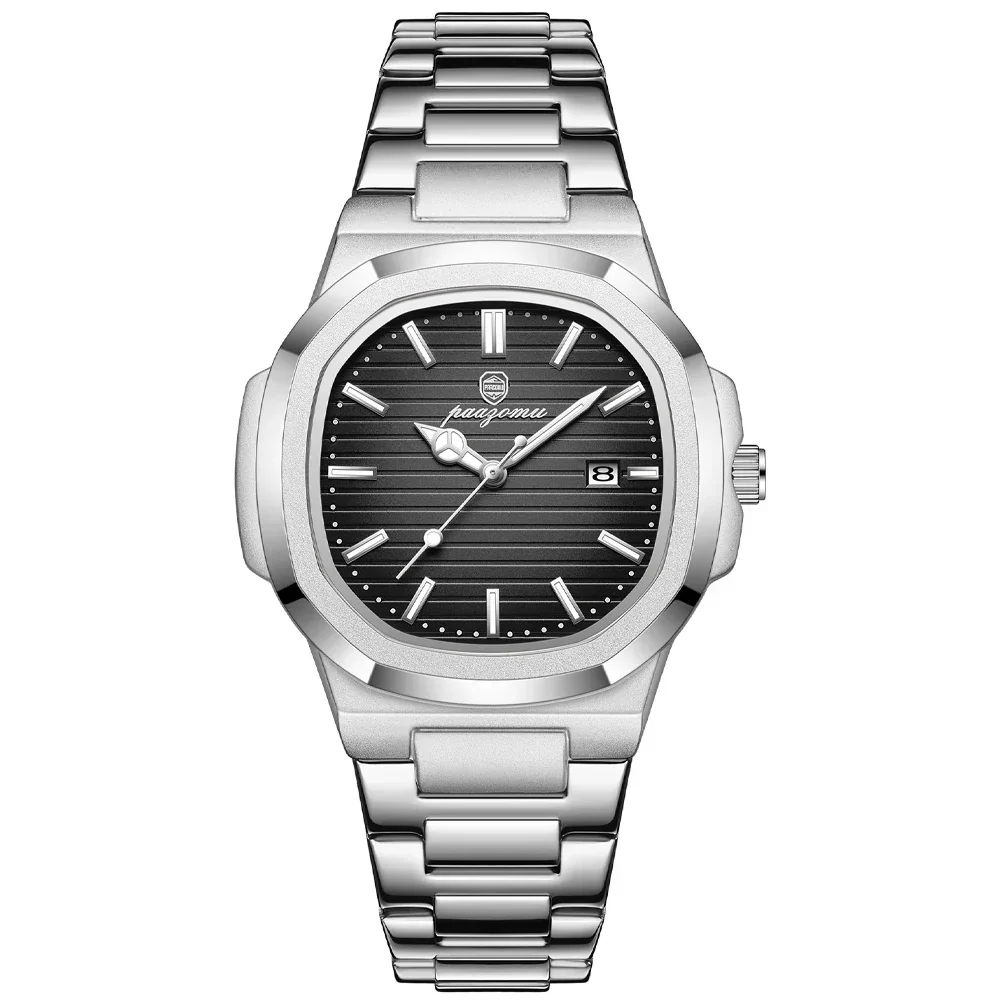 Elegante Herren Edelstahl Armbanduhr - Image 6