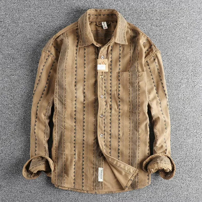 Gestreiftes Herren Baumwollhemd - Image 9