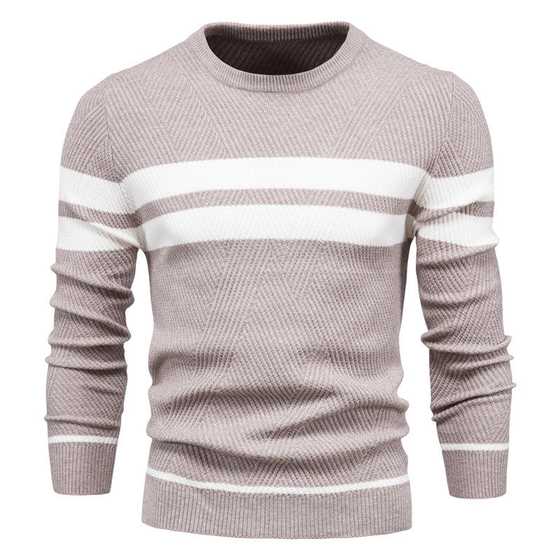 Herren Streifenpullover mit Rundhals - Klassisch Modern - Image 10
