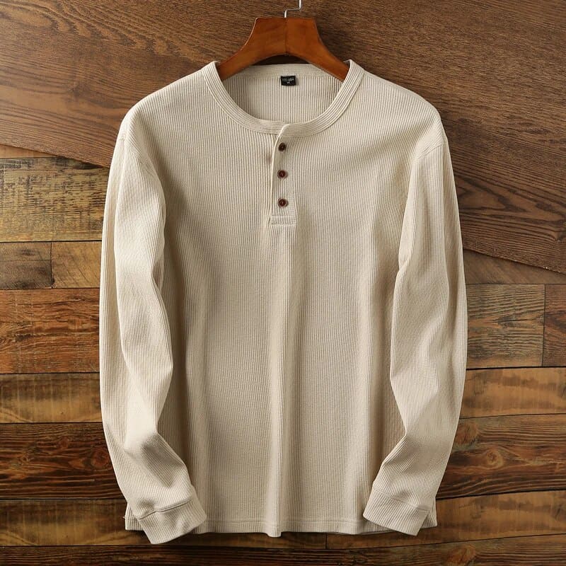 Klassisches Herren Henley Langarmshirt - Image 2