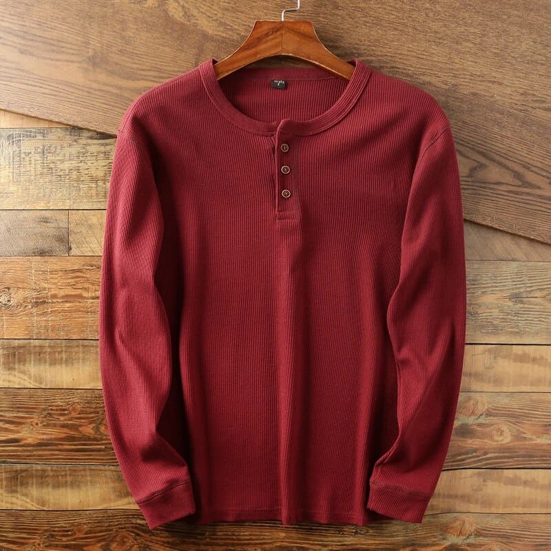 Klassisches Herren Henley Langarmshirt - Image 7