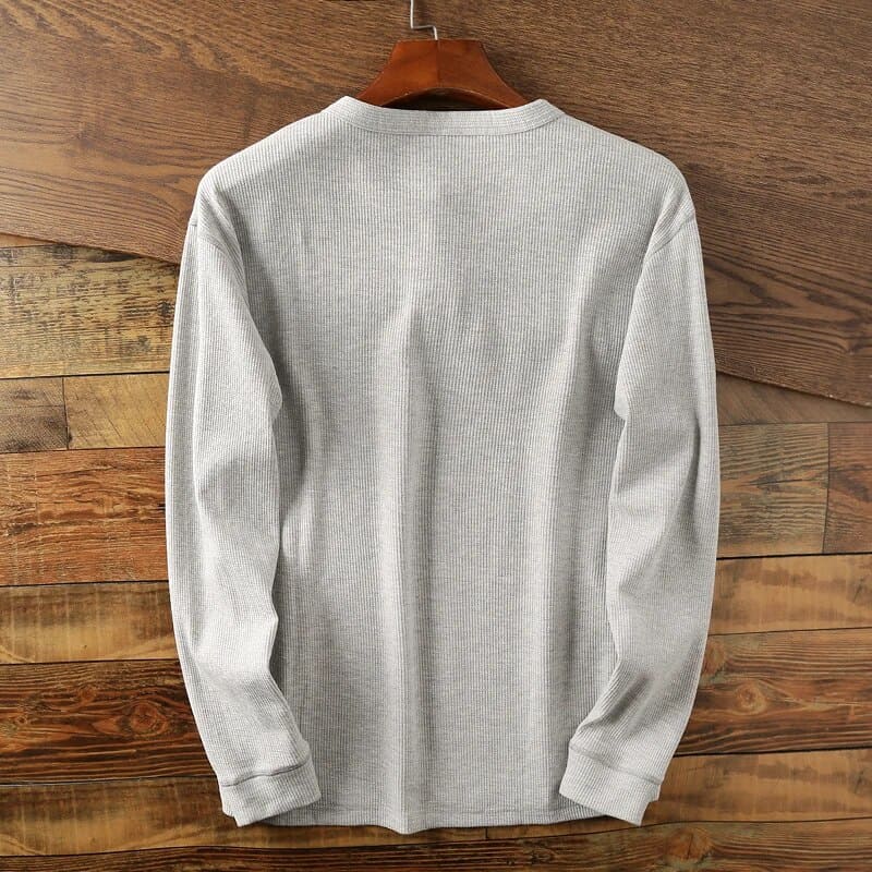 Klassisches Herren Henley Langarmshirt - Image 8