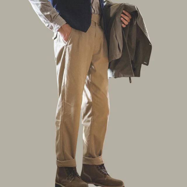 Herren Hose mit plissierter Vorderseite - Image 5