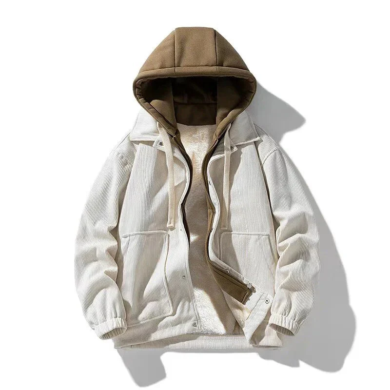 Kord Kapuzenjacke für Herren - Gefüttert - Image 7