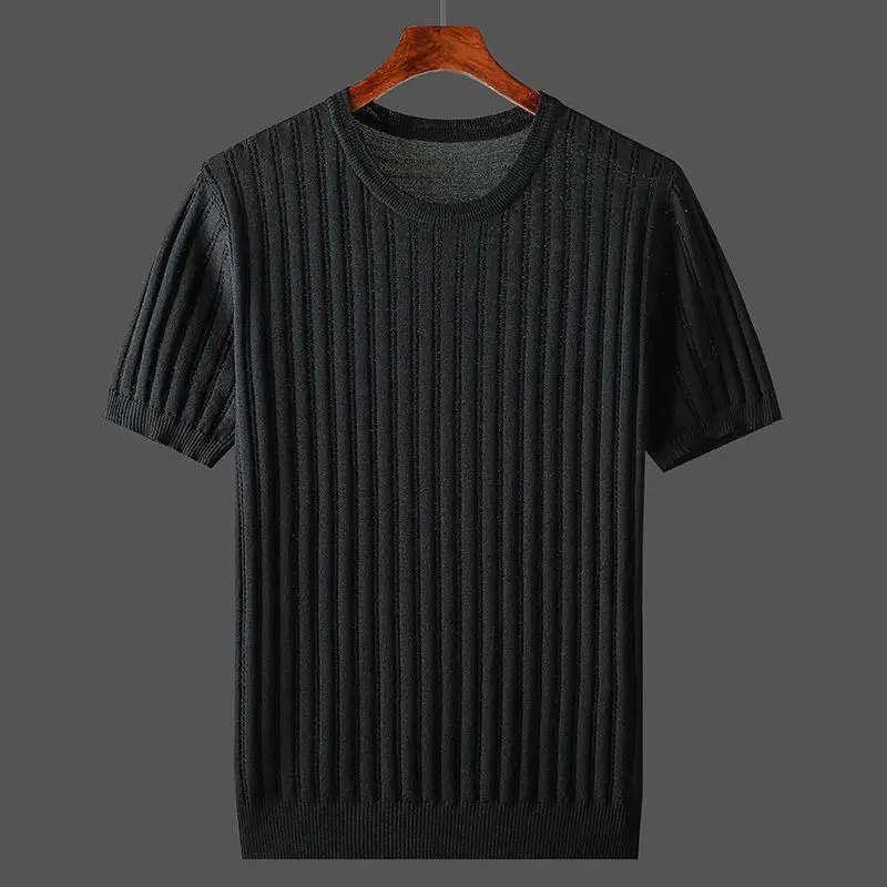 Herren Kurzarm Strick T-Shirt aus Baumwolle - Image 2