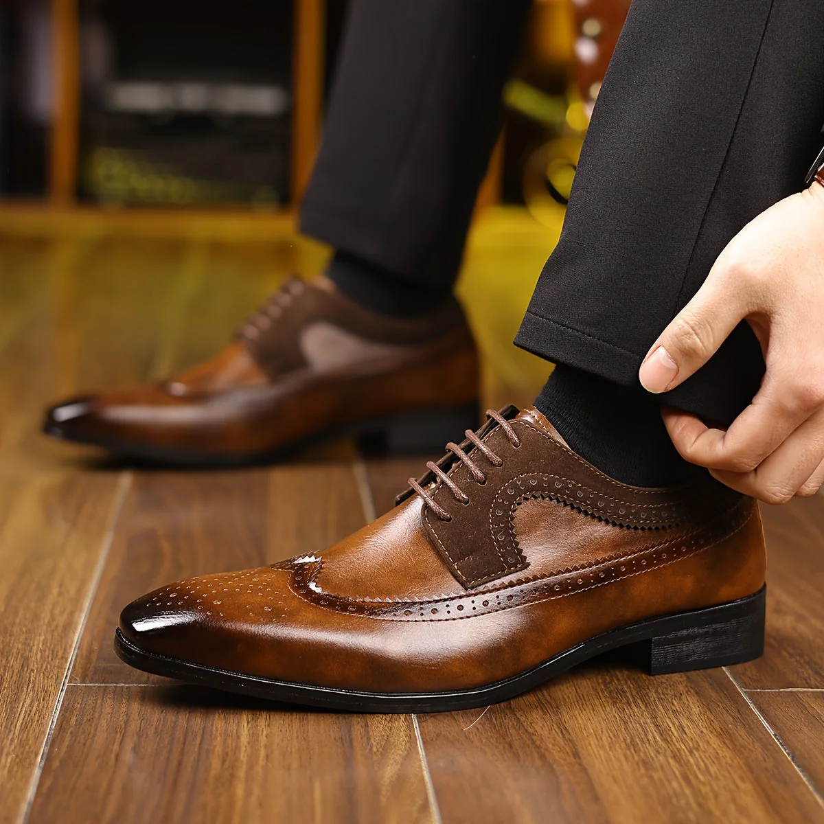 Elegante Herren Leder Business Schuhe - Image 3