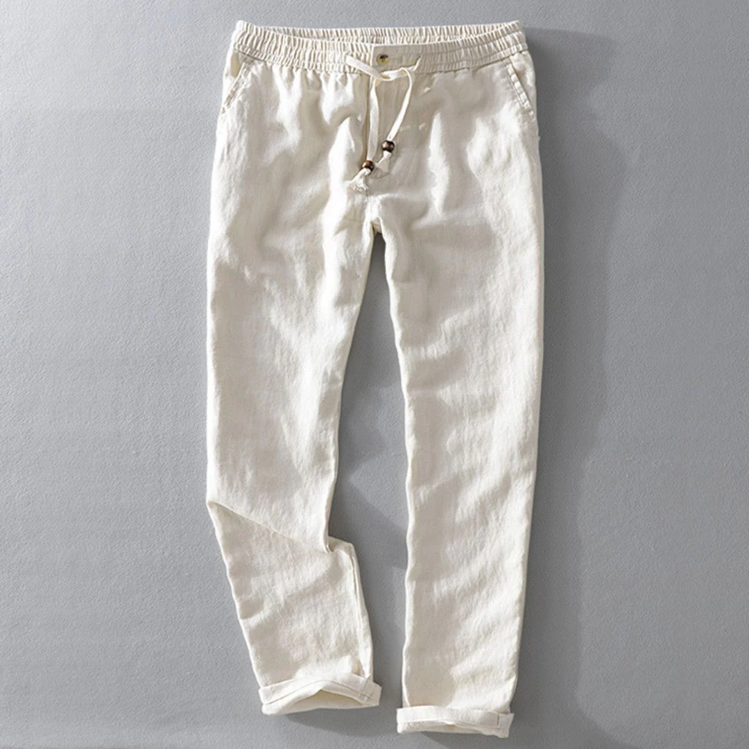 Elastische Leinen Herren Hose - Image 3