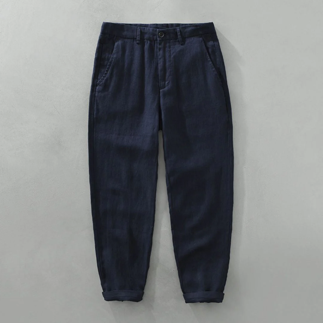 Luftige Leinen Herren Stoffhose - Image 2