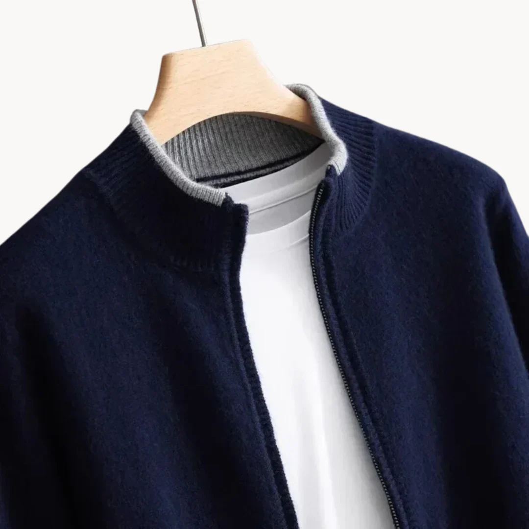 Herren Merino Wolle Strickjacke mit Reißverschluss - Image 13
