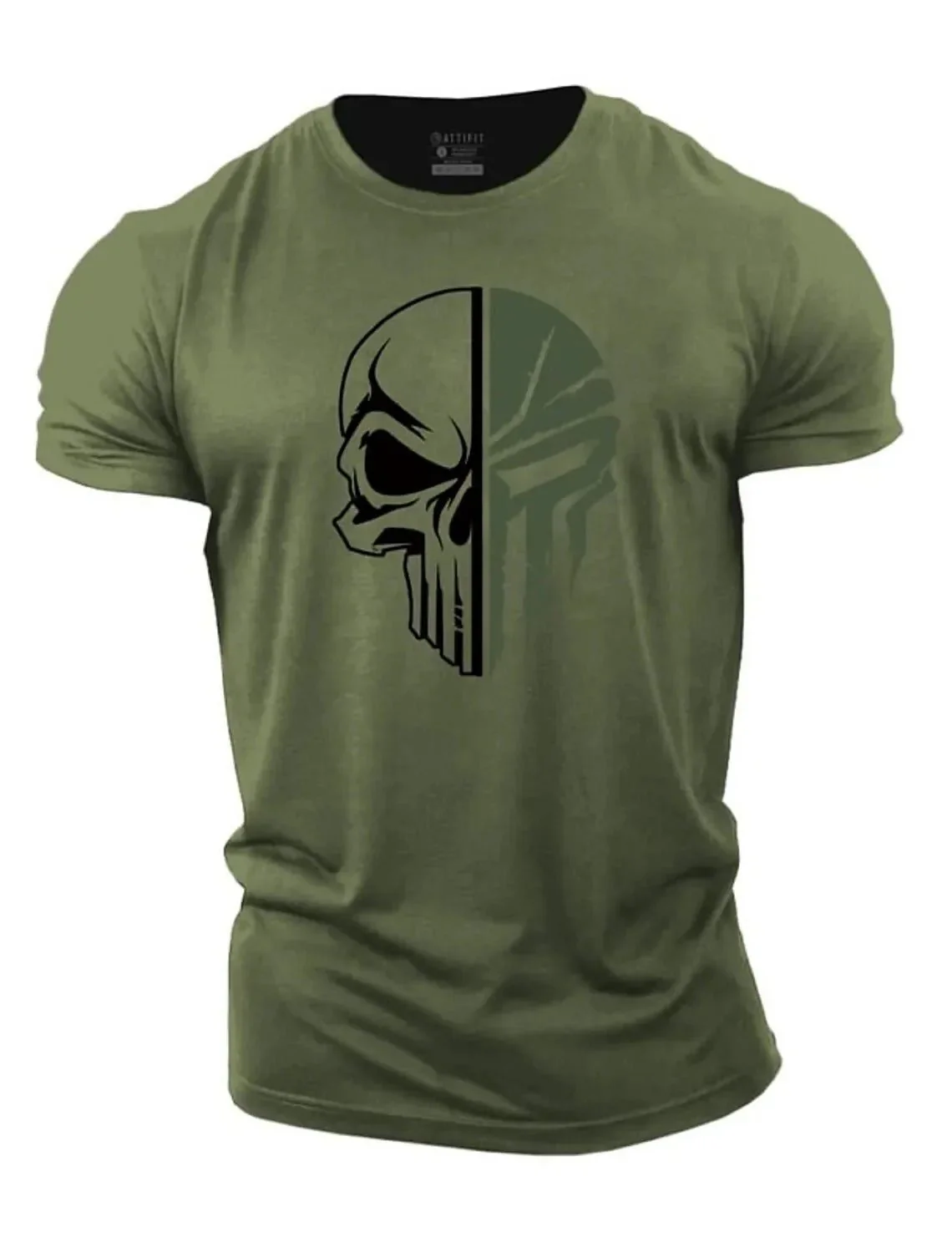 Herren Totenkopf T-Shirt im Military-Stil - Image 6