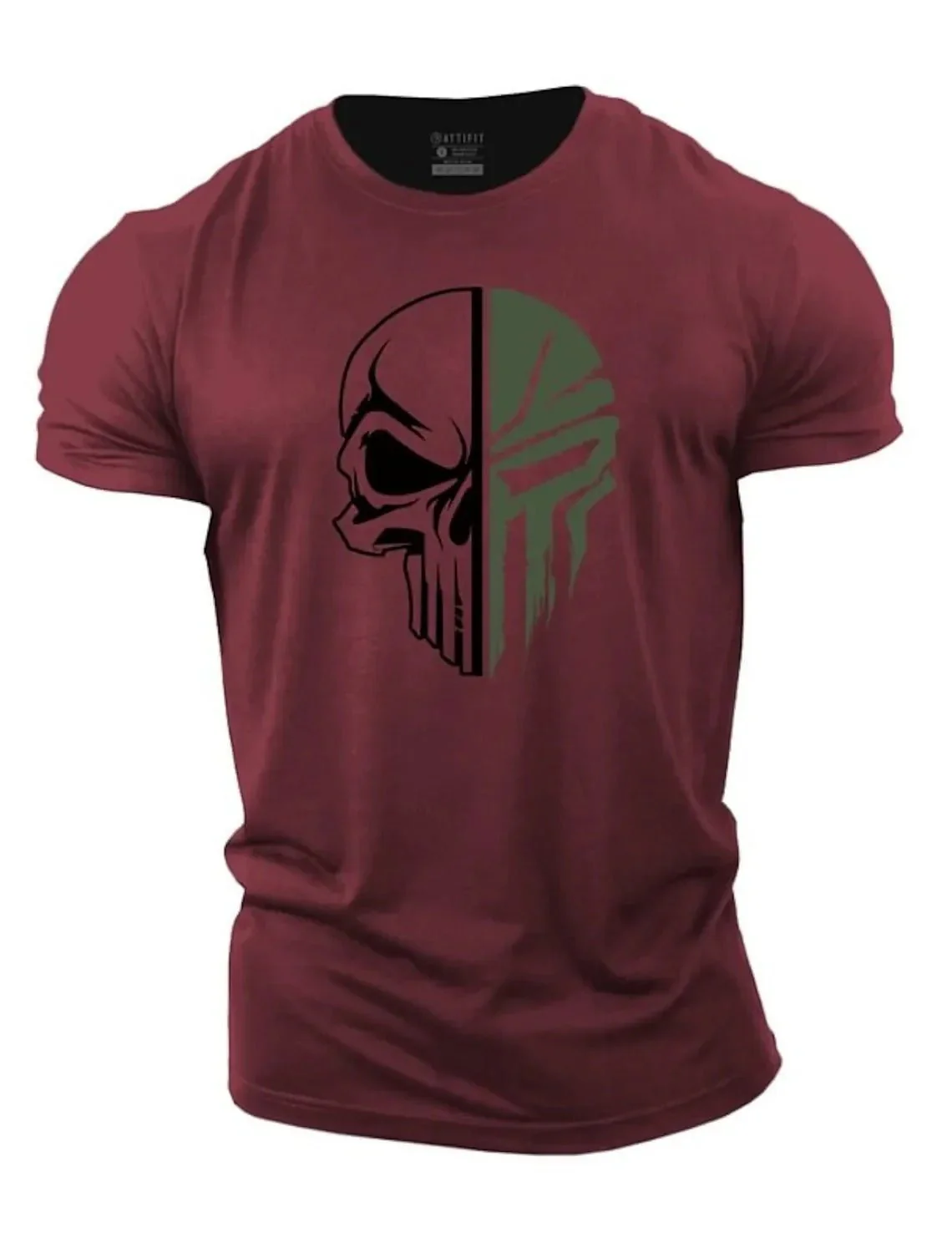 Herren Totenkopf T-Shirt im Military-Stil - Image 8