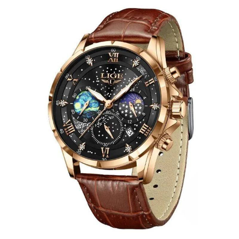 Elegante Herren Mondphasen Armbanduhr - Image 11
