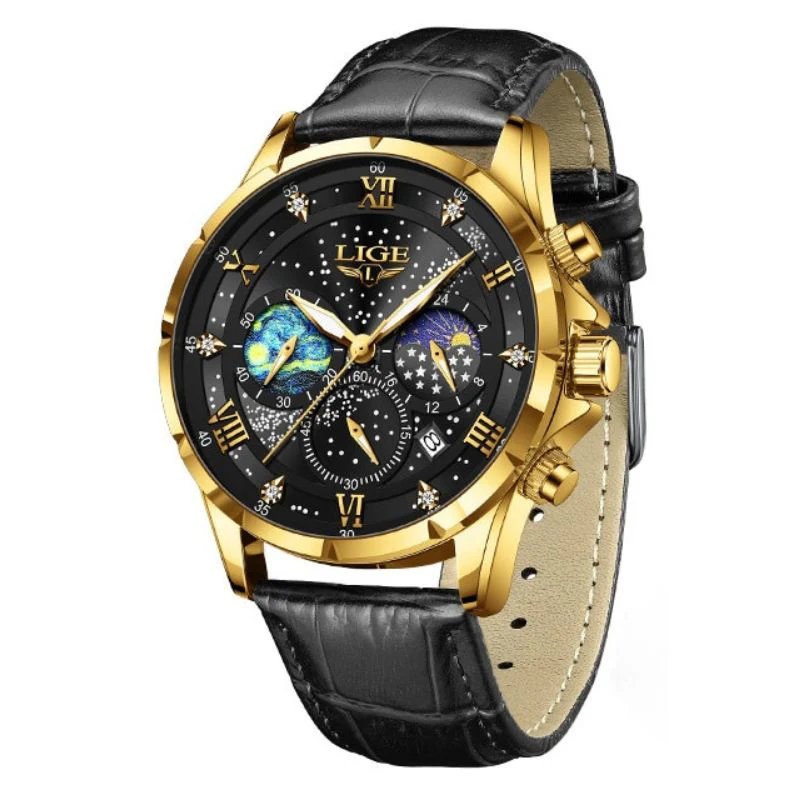 Elegante Herren Mondphasen Armbanduhr - Image 15