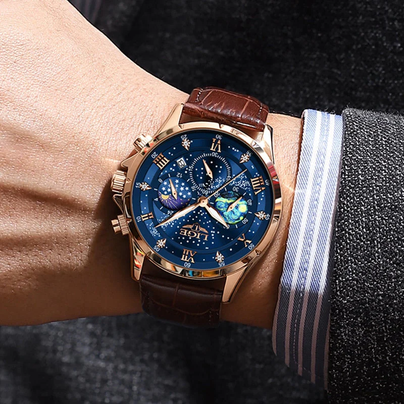 Elegante Herren Mondphasen Armbanduhr - Image 2
