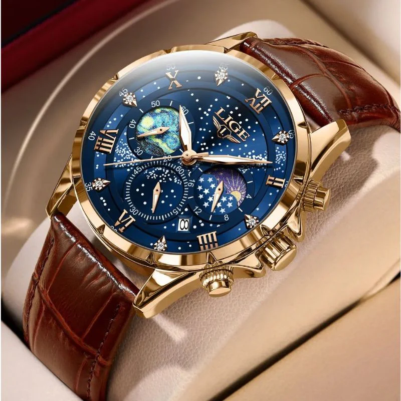 Elegante Herren Mondphasen Armbanduhr - Image 7