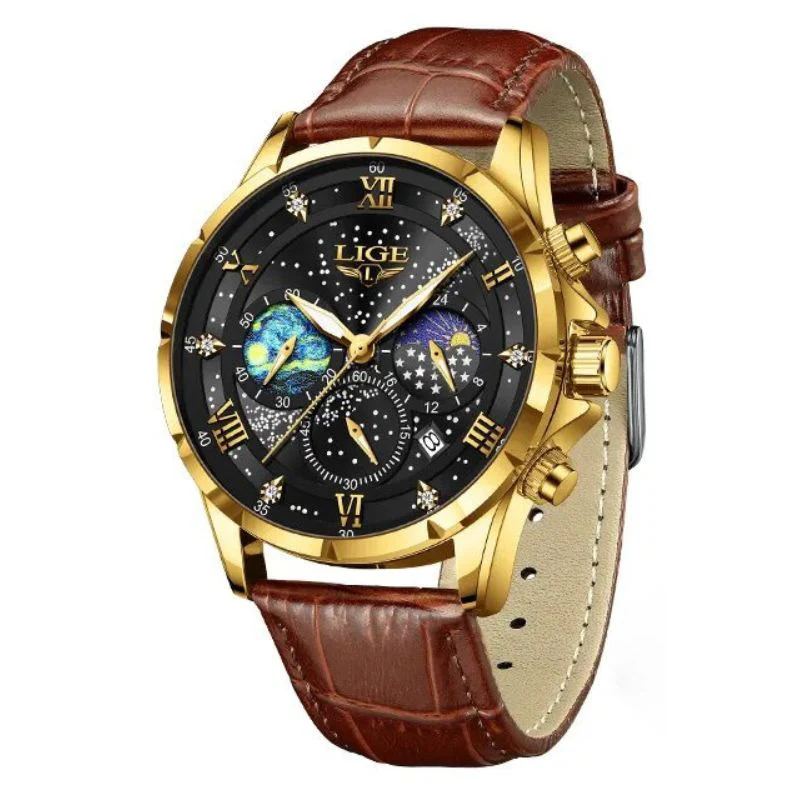 Elegante Herren Mondphasen Armbanduhr - Image 9