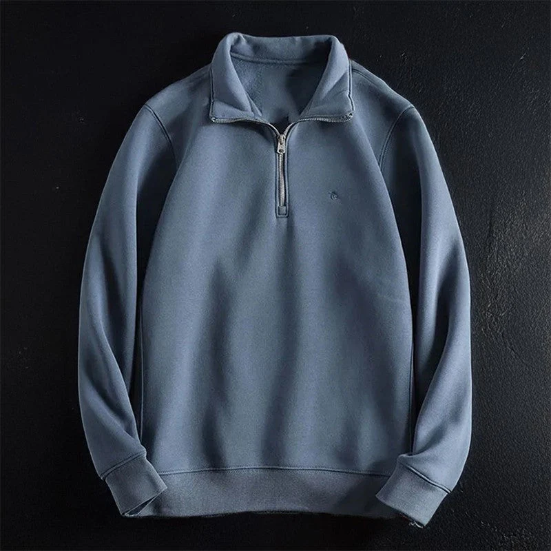 Lässiger Herren Oversize Sweatshirt mit Reißverschluss - Image 2