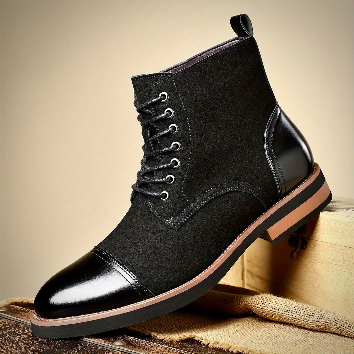 Elegante Herren Oxford Lederstiefel - Image 6