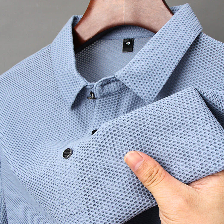 Hochwertiges Herren Poloshirt aus Seide - Image 3