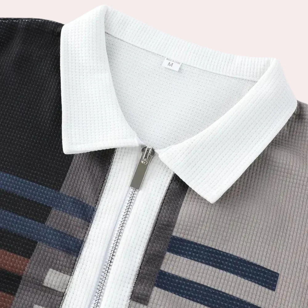 Herren Polo-Shirt mit Reißverschluss - Sportlich elegant - Atmungsaktiv - Image 4