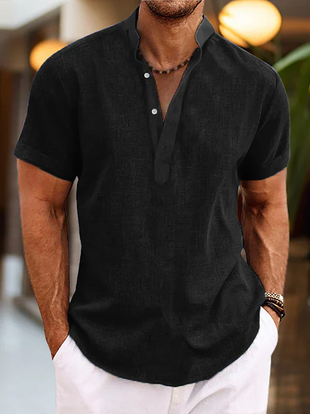 Hochwertiges, bequemes Herren-Poloshirt mit V-Ausschnitt - Image 4
