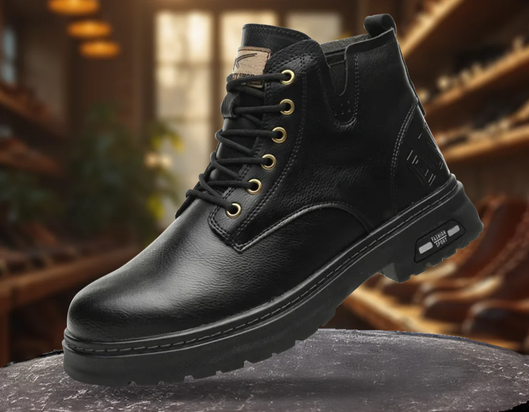 Hochwertige Herren Schnürstiefel mit Reißverschluss - Image 3