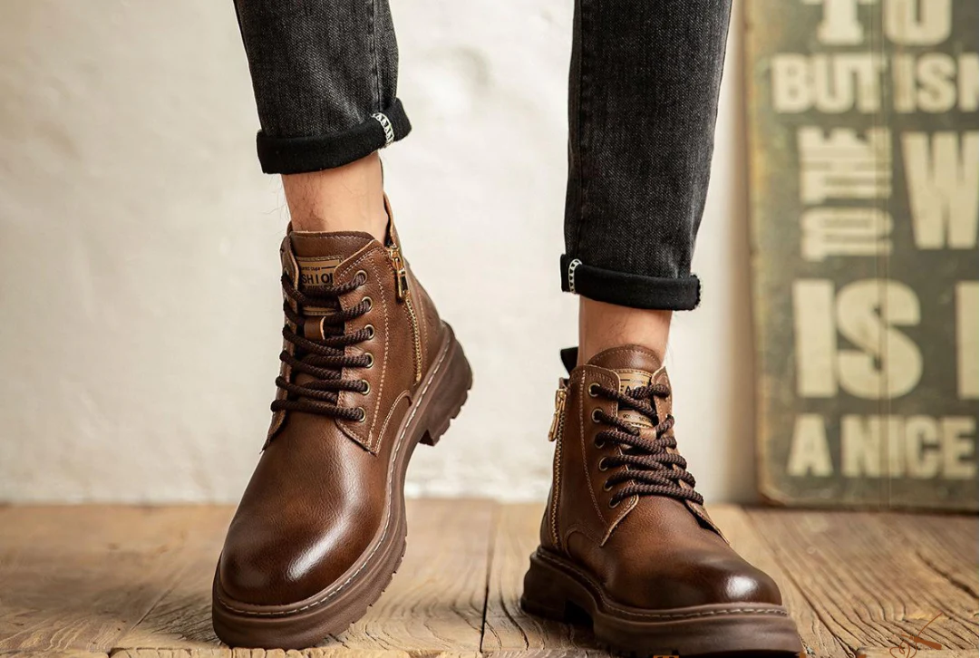 Hochwertige Herren Schnürstiefel mit Reißverschluss - Image 6