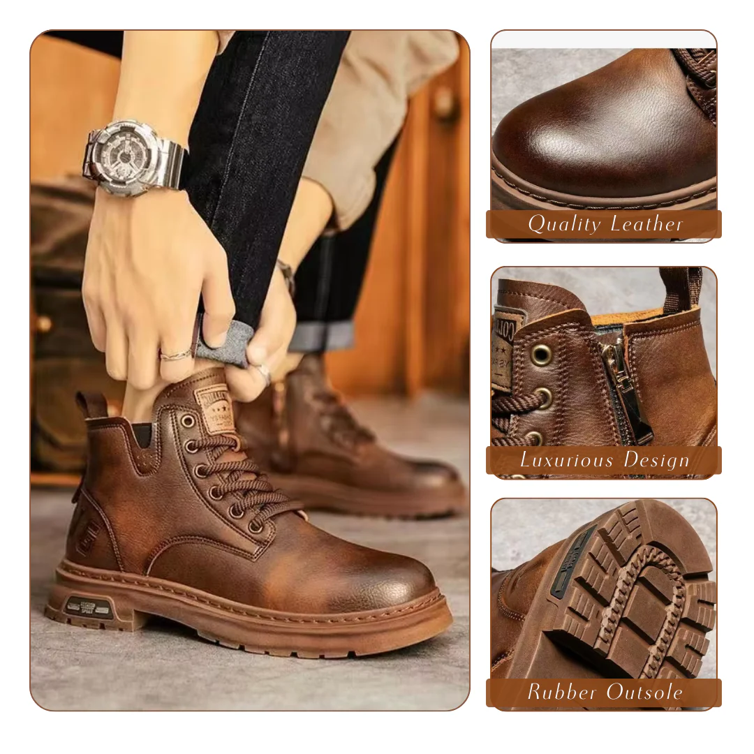 Hochwertige Herren Schnürstiefel mit Reißverschluss - Image 7