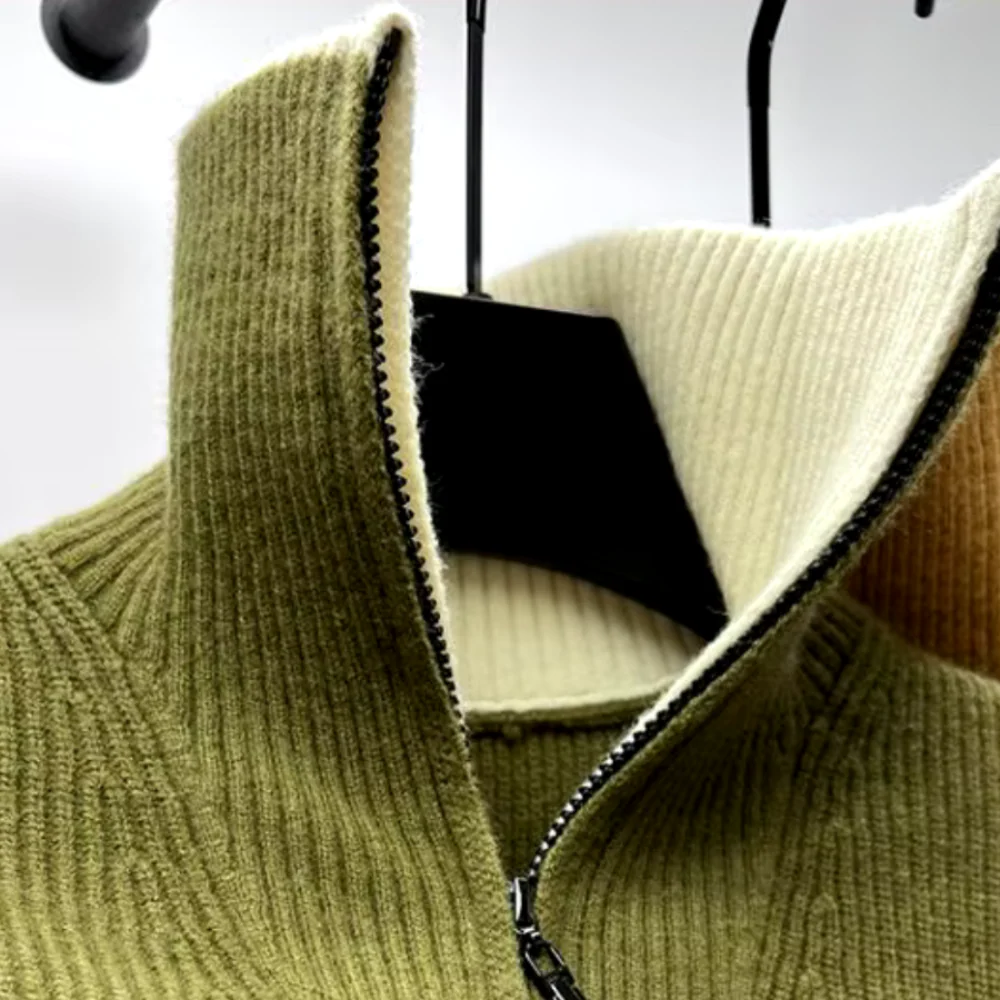 Herren Stehkragen Pullover mit Reißverschluss - Sportlich Elegant - Image 7