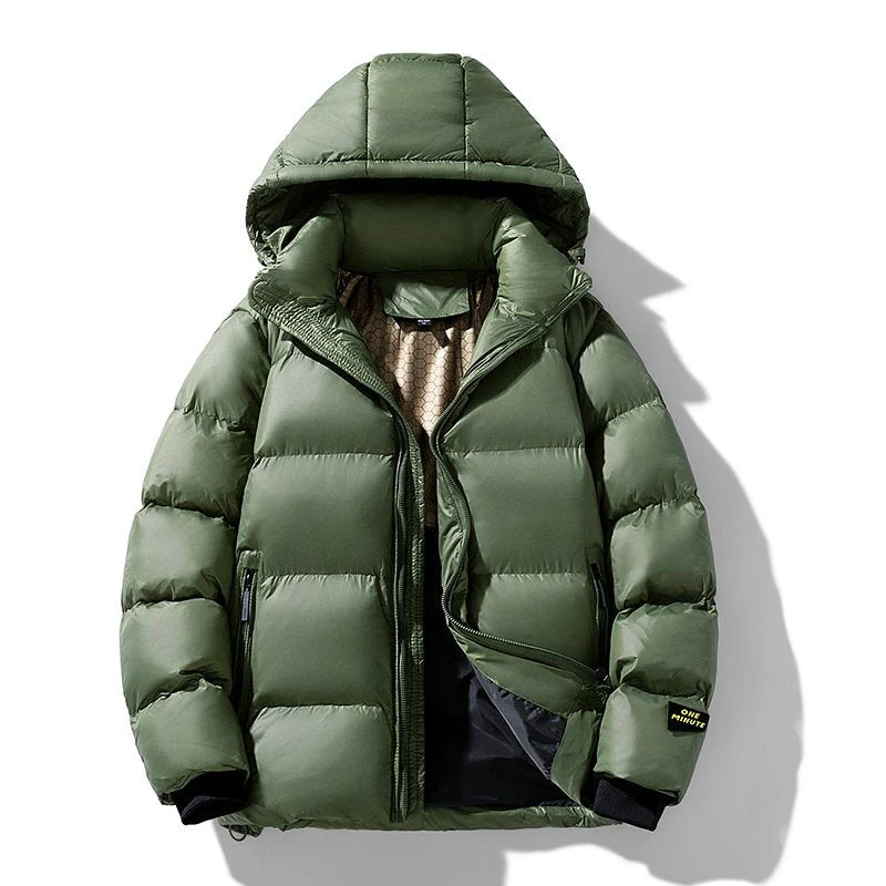Warme Herren Steppjacke mit Kapuze - Image 2