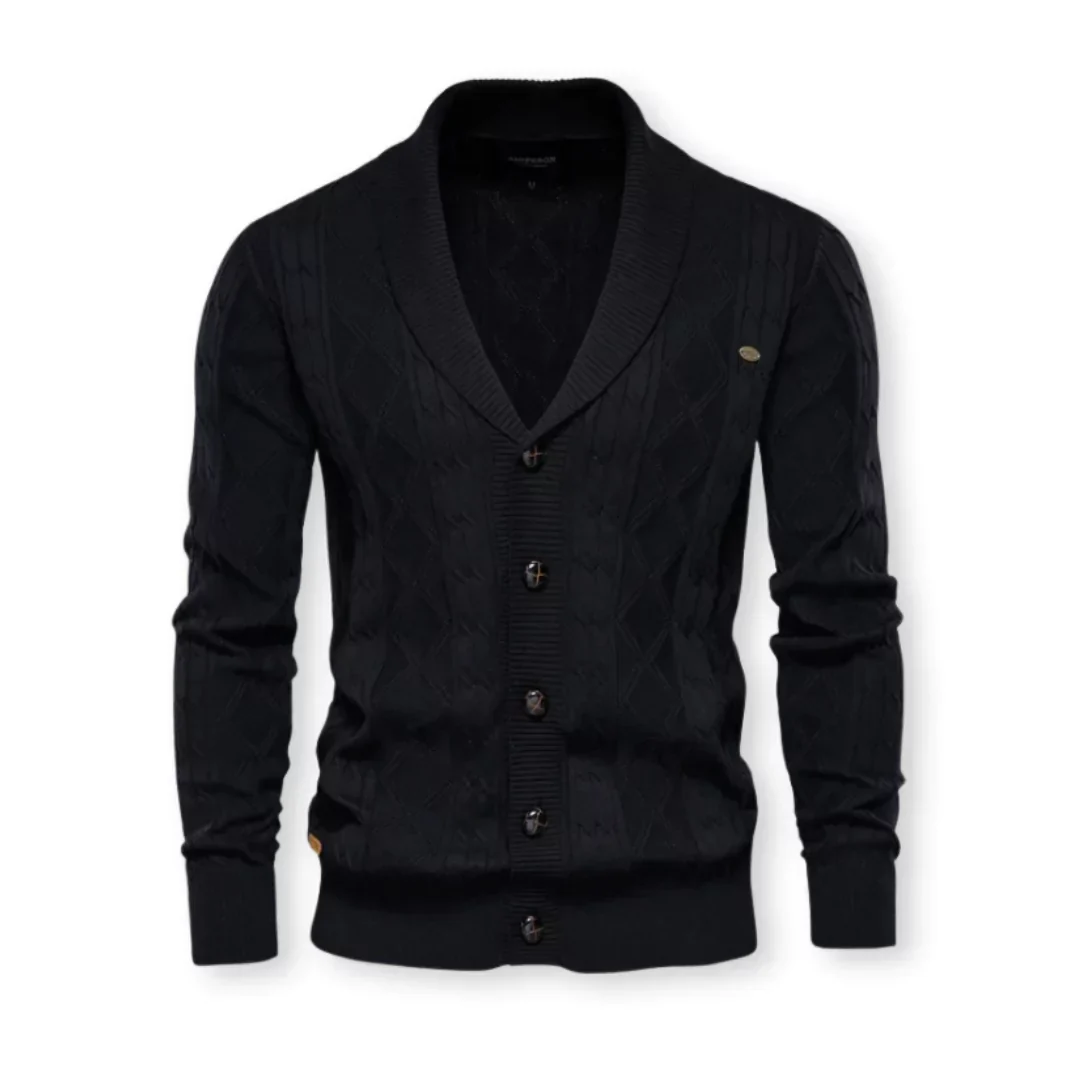 Herren Strickjacke mit Schalkragen - Klassisch Elegant - Image 3