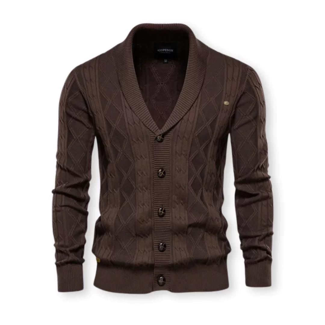 Herren Strickjacke mit Schalkragen - Klassisch Elegant - Image 5