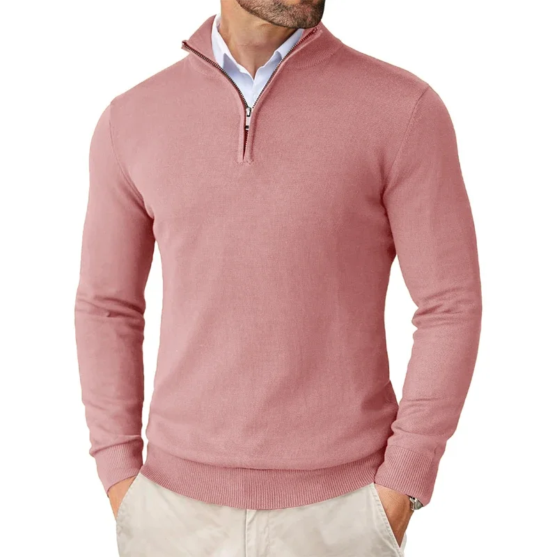 Herren Strickpullover mit Reißverschluss am Kragen - Weicher Baumwollmix - Image 5