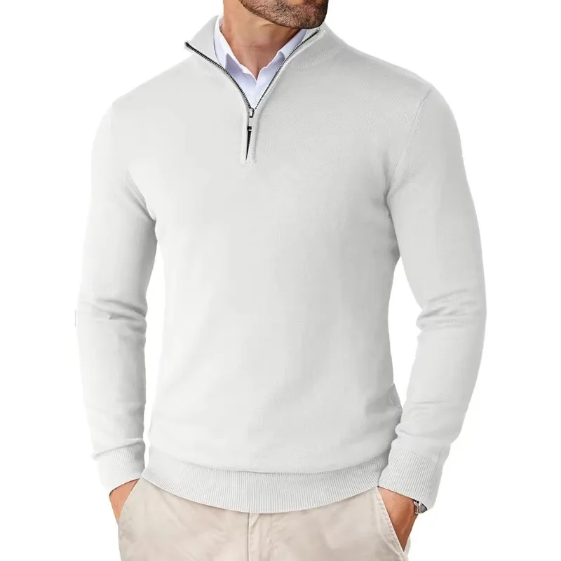 Herren Strickpullover mit Reißverschluss am Kragen - Weicher Baumwollmix - Image 7