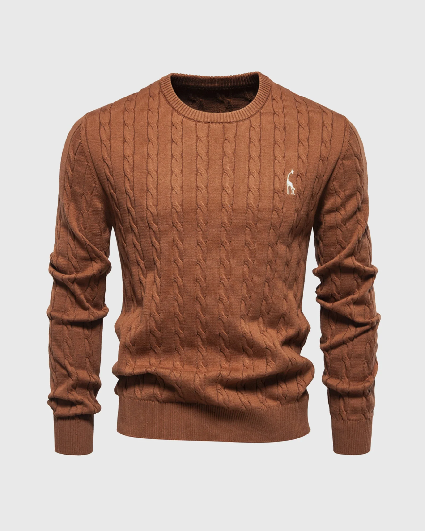 Herren Zopfmuster Strickpullover aus Baumwolle - Image 16
