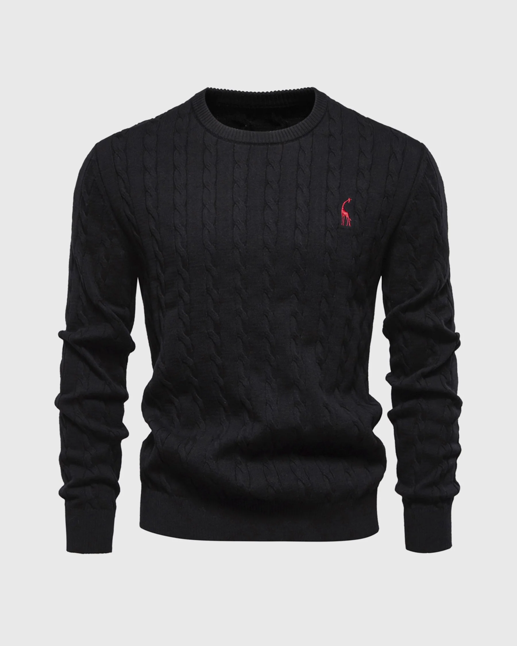 Herren Zopfmuster Strickpullover aus Baumwolle - Image 17
