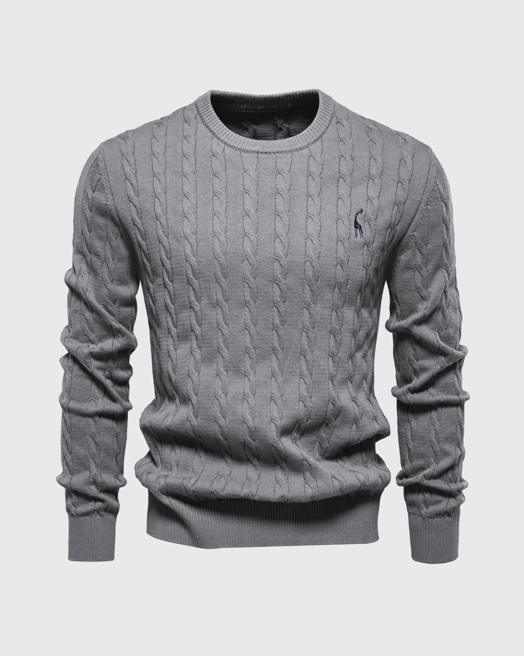 Herren Zopfmuster Strickpullover aus Baumwolle - Image 18