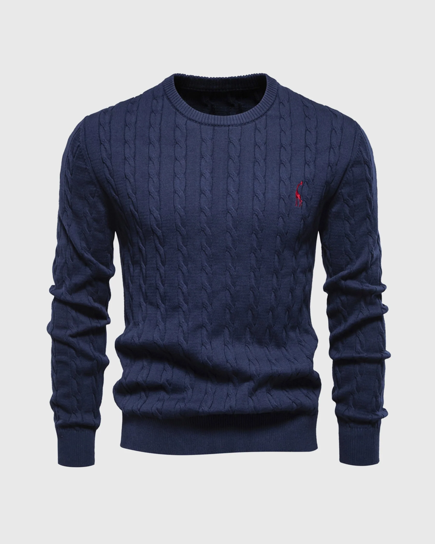 Herren Zopfmuster Strickpullover aus Baumwolle - Image 21