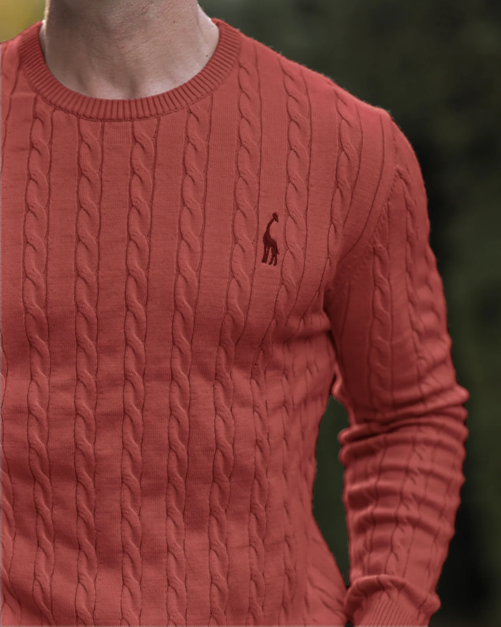 Herren Zopfmuster Strickpullover aus Baumwolle - Image 22